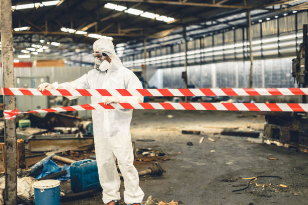 Professional Biohazard technician working in Buda, TX